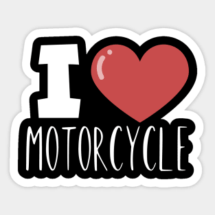 I love Motorcycle Sticker